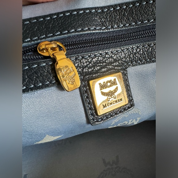 🎄MCM Pristine Navy Satchel! - Picture 6 of 14